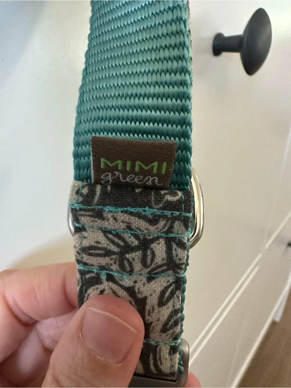 MIMI green Modern Floral Dog Collar